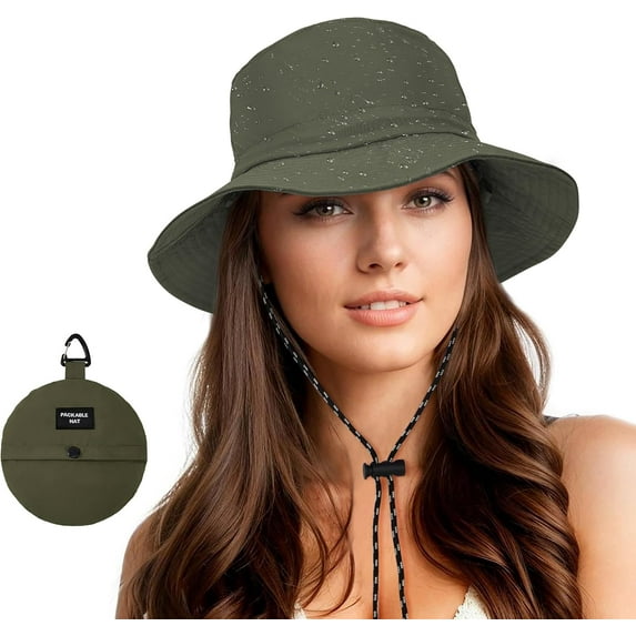 Waterproof Bucket Hat for Woman Men Rain Hat UPF 50+ Sun Hats for Women Packable Outdoor Hiking Safari Fishing Hat