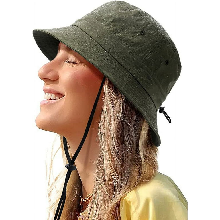 Waterproof Bucket Hat for Women Men Rain Hat UPF 50 Wide Brim Boonie Sun  Hat Foldable Summer Floppy Beach Fishing Safari Hat
