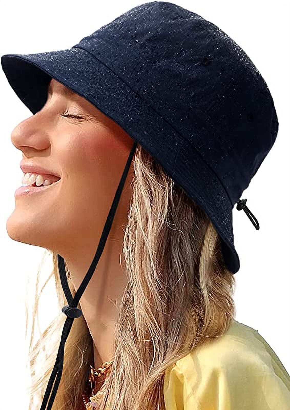Waterproof Bucket Hat for Women Men Rain Hat UPF 50 Wide Brim Boonie Sun Hat  Foldable Summer Floppy Beach Fishing Safari Hat 