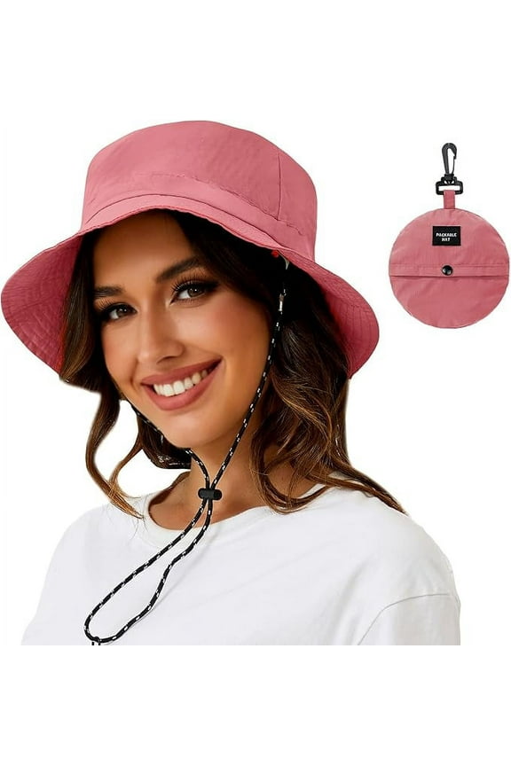 Waterproof Bucket Hat for Women, Outdoor Quick Dry Fishing Hat for Men Women, Packable Summer Hat Hiking UV Protection Sun Hat