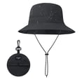 thumbnail image 1 of Waterproof Bucket Hats for Woman Men Rain Hat UPF 50+ Sun Hats for Women Packable Outdoor Hiking Safari Fishing Hat 2026 Summer Beach Sun Hat Foldable Lightweight Caps, Black, 1 of 7