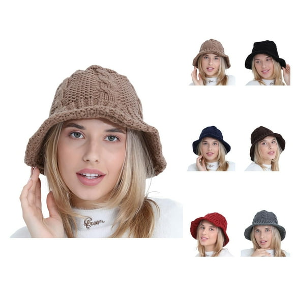 Waterproof Bucket Hats Women - Quick Dry Sun Hat Rain Outdoor Women's Autumn And Winter Woolen Pot Hat Fashion And Cute Knitted Warm And Cold Fisherman Hat