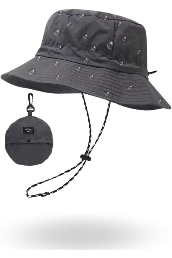 Waterproof Bucket Rain Hat,Foldable Outdoor UV Protection Sun Hats and Quick Dry Boonie Hat for Hiking