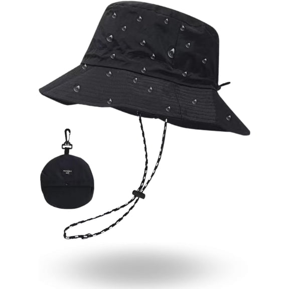 Waterproof Bucket Rain Hat,Foldable Outdoor UV Protection Sun Hats and Quick Dry Boonie Hat for Hiking