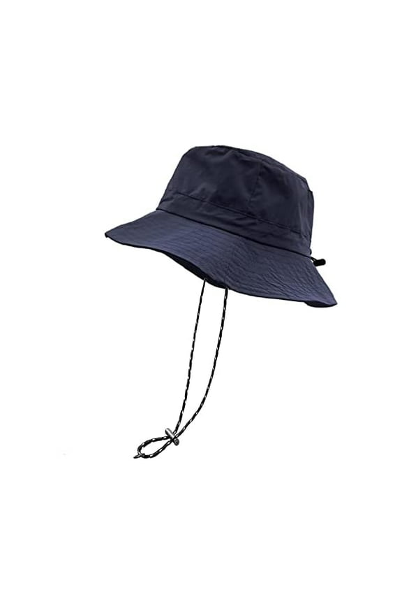 Waterproof Bucket Rain Hat with Chin Strap Quick Dry Packable Boonie Sun Hat Safari Hat UV Protection