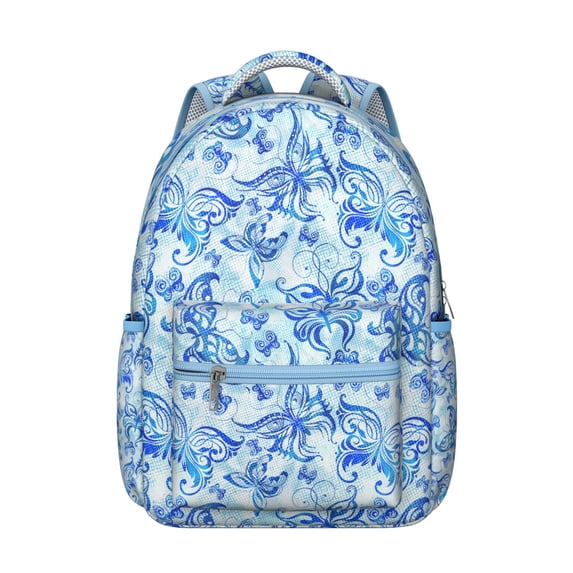 Waterproof Butterfly Backpack – Stylish Bookbag for School & Travel, Roomy Compartment, Padded Straps, Fashionable Floral Design