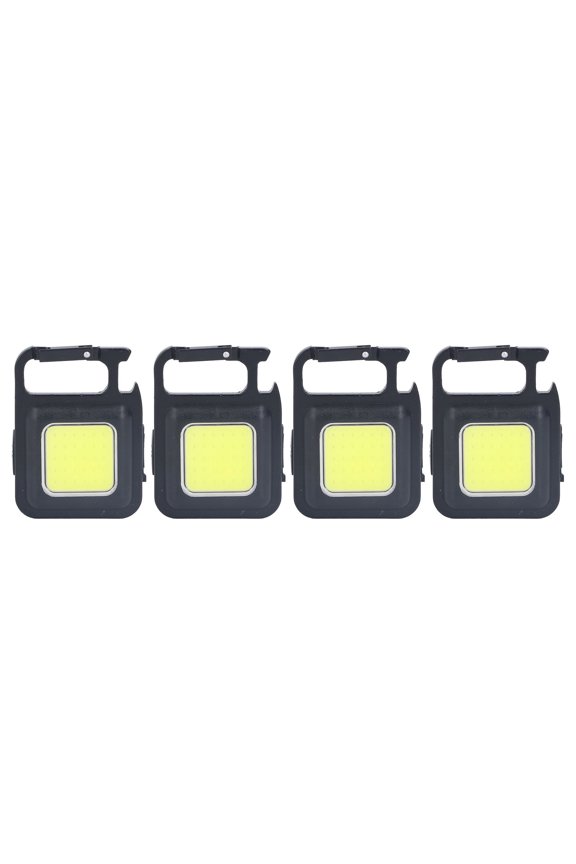Waterproof COB Keychain Work Light 1000lm Mini Flashlight for RV Camping, 4 Pack (4.7 x 3.1 x 2.0 inches / 12.0 x 8.0 x 5.0 cm)