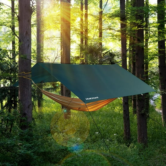 Waterproof Camping Tarp - 10X16.4ft Hammock Rain Fly, Ultralight & Portable & Protection Backpacking Tarp, Multifunctional for Outdoor Adventure, Hiking, Tent, Hammock