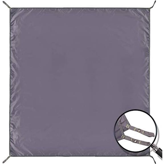 Waterproof Camping Tarp, Grey/Green 4 in 1 Multifunctional Tent Footprint for Camping, Hiking, Backpacking