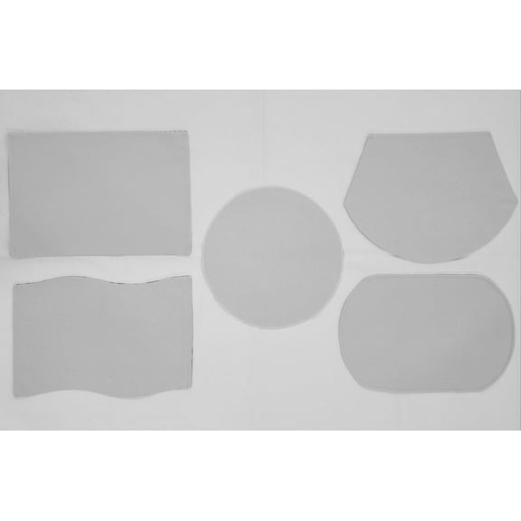 Waterproof Canvas Placemats by Penny's Needful Things (Oval - Set of 2) (White)