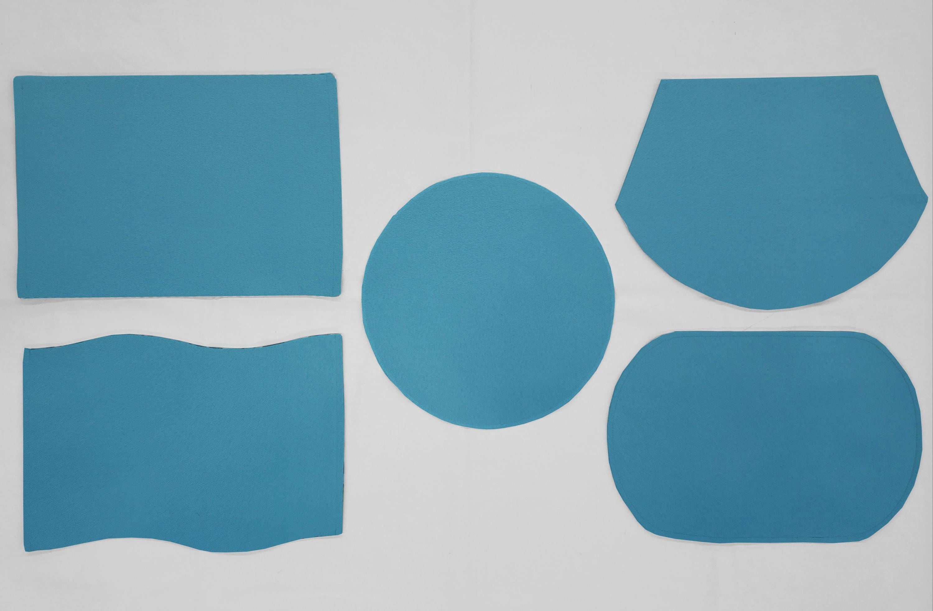 Waterproof Canvas Placemats by Penny's Needful Things (Round - Set of 6) (Aqua)