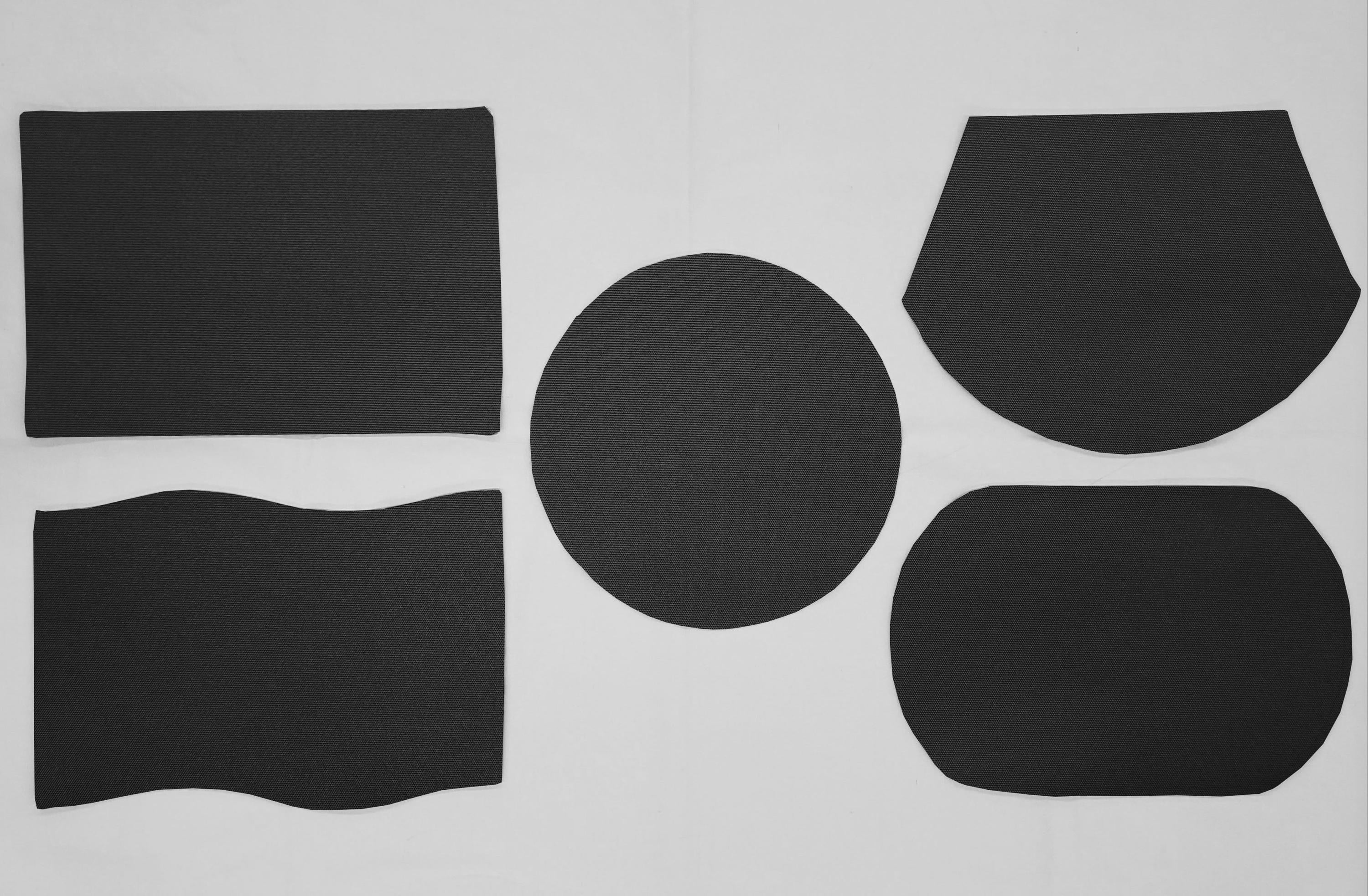 Waterproof Canvas Placemats by Penny's Needful Things (Wedge - Set of 2) (Black)