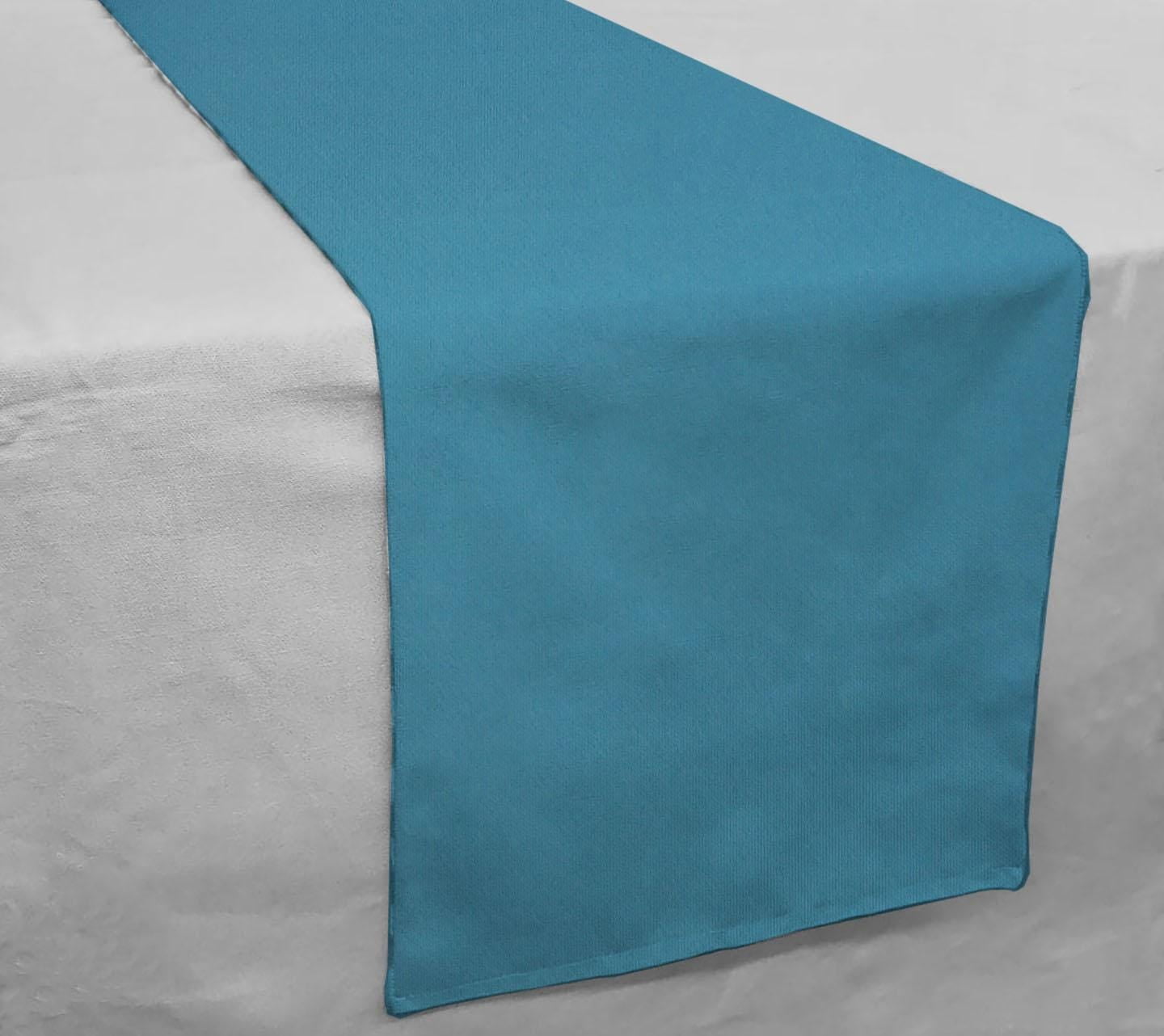 Waterproof Canvas Table Runner by Penny's Needful Things (4 Feet Long - STRAIGHT) (Aqua)