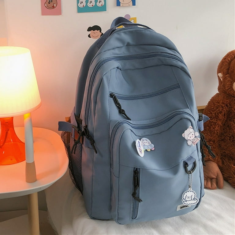 Waterproof Canvas Women Backpacks Student Multi pocket School Bag Kawaii Mochilas