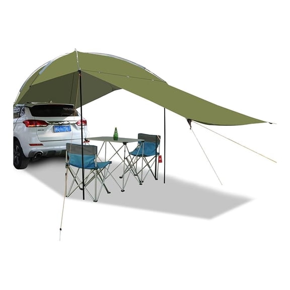 Waterproof Car Awning Sun Shelter, Portable Auto Canopy Camper Trailer Sun Shade for Camping, Truck, SUV, Vehicle