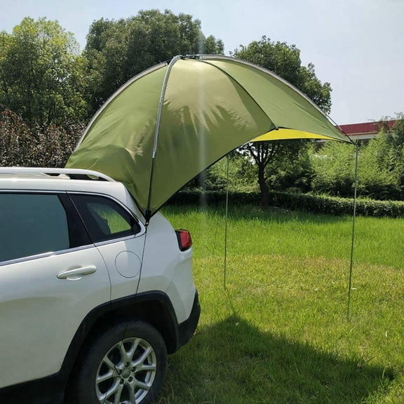 Waterproof Car Awning Sun Shelter, SUV Tailgate Shade Awning Tent,Portable Auto Canopy Camper Trailer Sun Shade for Camping, Outdoor (Green)$$Garden & Patio
