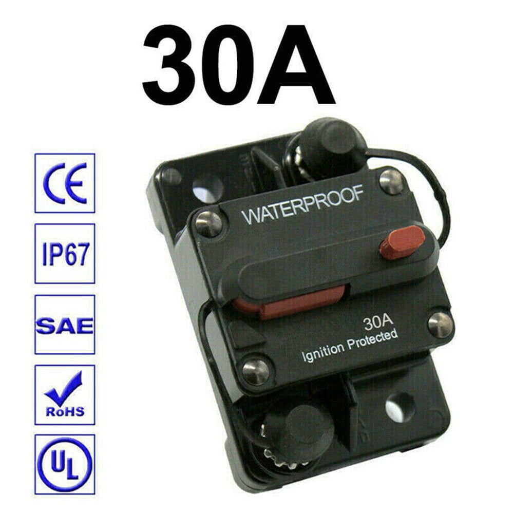 Waterproof Car Circuit Breaker Fuse Reset 30-300 Amp 12V-24V DC Car Boat Auto