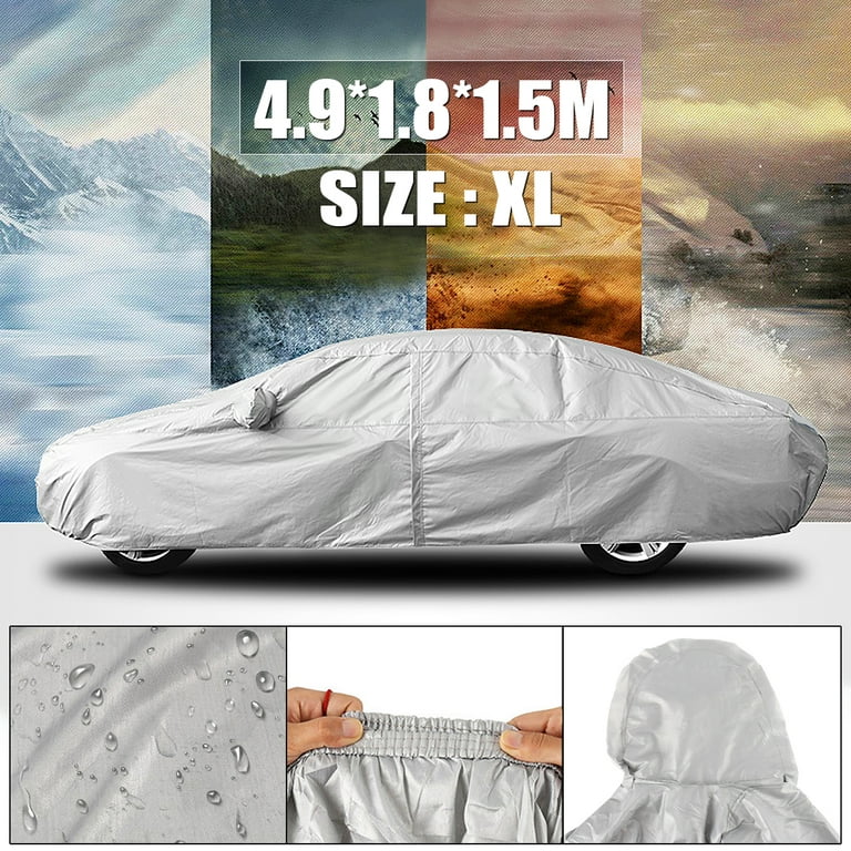Waterproof Car Cover All Weather Snowproof UV Protection Windproof