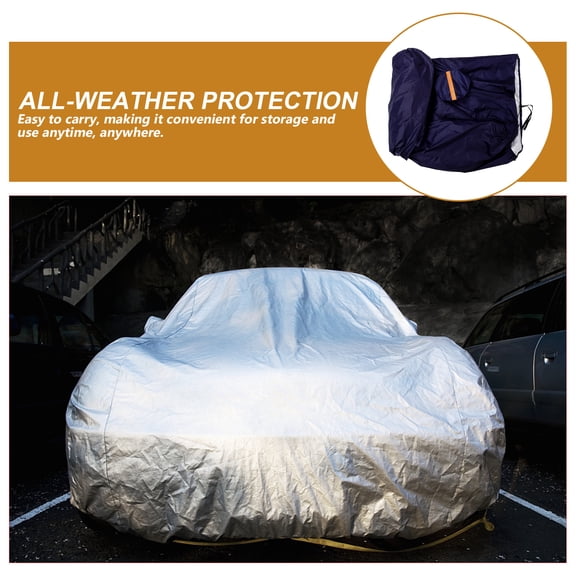 Soimiss Universal Fit Dark Blue Car Cover Outdoor All Weather Protection Sun Rain Snow