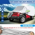 Waterproof Car Cover for Jeep Wrangler JK, JL, CJ, YJ & TJ 2Door 1987