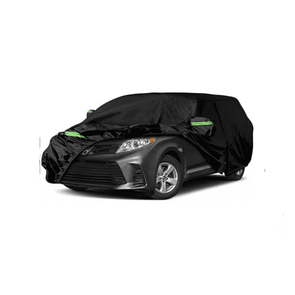 Waterproof Car Cover Replace for 2003-2025 Toyota Minivan, 6 Layers All Weather Car Covers with Zipper Door & Windproof Bands for Snow Rain Dust Hail Protection