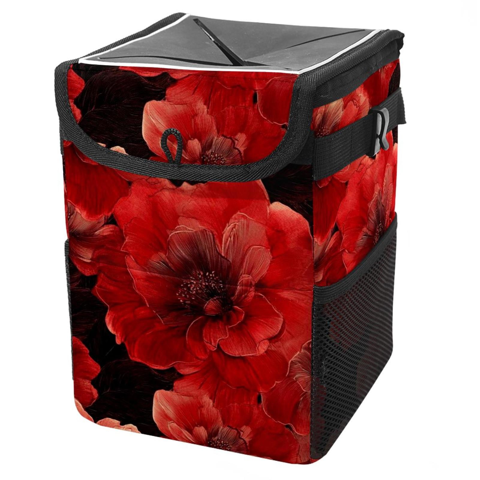 Car Can With Lid, Mini Auto Garbage Can,Leakproof Automotive Garbage Container Bin Multipurpose Organizers Storage Car Home Beige Home Decor