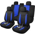 thumbnail image 1 of Waterproof Car Seat Cover Full Seats, Neoprene Seat Covers for Cars,Split Bench Compatible Car Interior Covers, Universal Fit Most Car Sedan Truck SUV(Black/Blue), 1 of 18