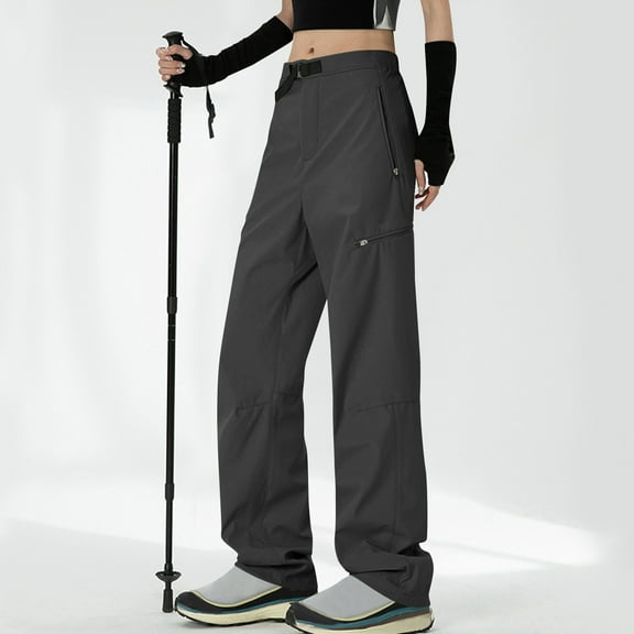Waterproof Cargo Pants for Women Baggy Quick Dry Lightweight Outdoor Hiking Streetwear Trousers with Pockets