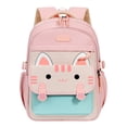 thumbnail image 1 of Waterproof Cartoon Kitten Lightweight Backpack, Breathable Padded Shoulder Straps Multi Compartment Daily Travel Backpack, 1 of 6