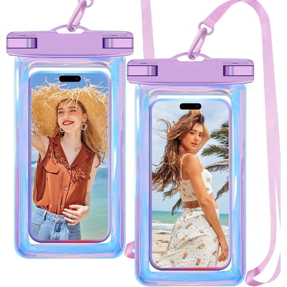 Waterproof Case Compatible with iPhone 14 Pro Max/13/12/11/XR/X/SE/8/7, Galaxy S22/S21 Google up to 7.5" IPX8 Dry Bag Vacation Essentials (Multicolor 2)