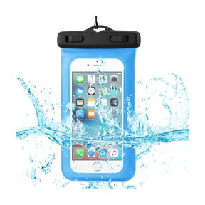 Waterproof Case For 4.7 Inches Devices With Floating Adjustable Wrist Strap In Blue