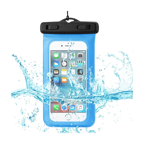Waterproof Case For 4.7 Inches Devices With Floating Adjustable Wrist Strap In Blue