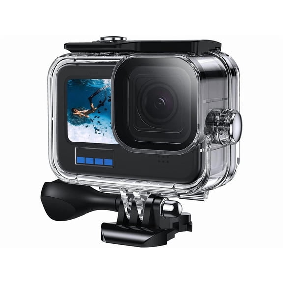 Waterproof Case for GoPro Hero 11 / GoPro Hero 10 / GoPro Hero 9 Black, 60M/196FT Underwater Protective Dive Housing Shell with Bracket Mount Accessories