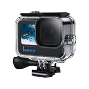 Waterproof Case for GoPro Hero 12 / Hero 11 / Hero 10 / Hero 9 Black, 60M/196FT Underwater Protective Dive Housing Shell with Bracket Mount Accessories for Go Pro Hero 12/11/10/9 Action Camera