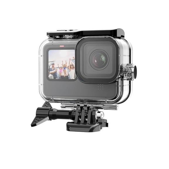 Waterproof Case for GoPro Hero 12 Hero 11 Hero 10 Hero 9 Black, Underwater Dive Case Housing Shell Supports 60M/196FT Deep Diving Scuba Snorkeling with Bracket Screw GoPro Accessories