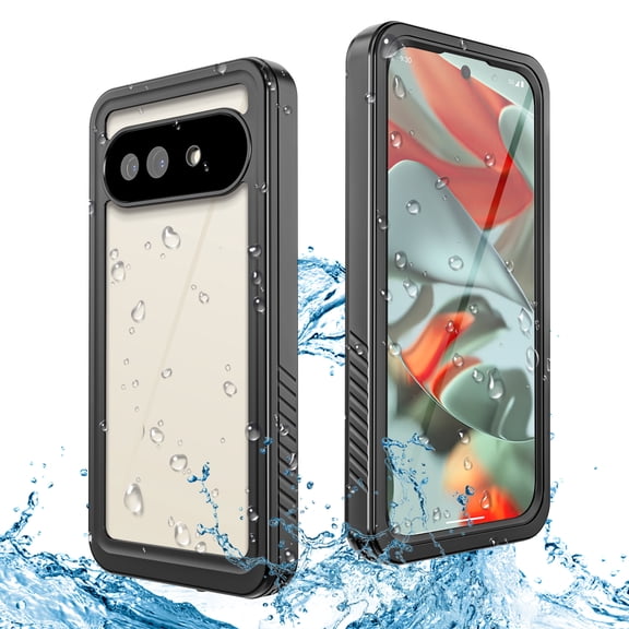 Waterproof Case for Google Pixel 9a, with Screen Protector 360 Full Body Heavy Duty Military Protection Shockproof IP68 Underwater Cover for Google Pixel 9a, Black