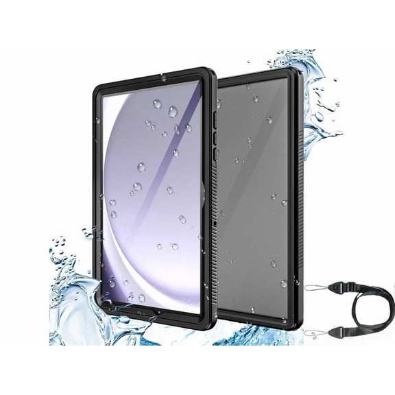 Waterproof Case For Samsung Galaxy Tab A9 Plus 10.9 inch 2023 Model SM-X210/X216/X218 with Built-in Screen Protector, Full Body Shockproof Protection Case with Strap