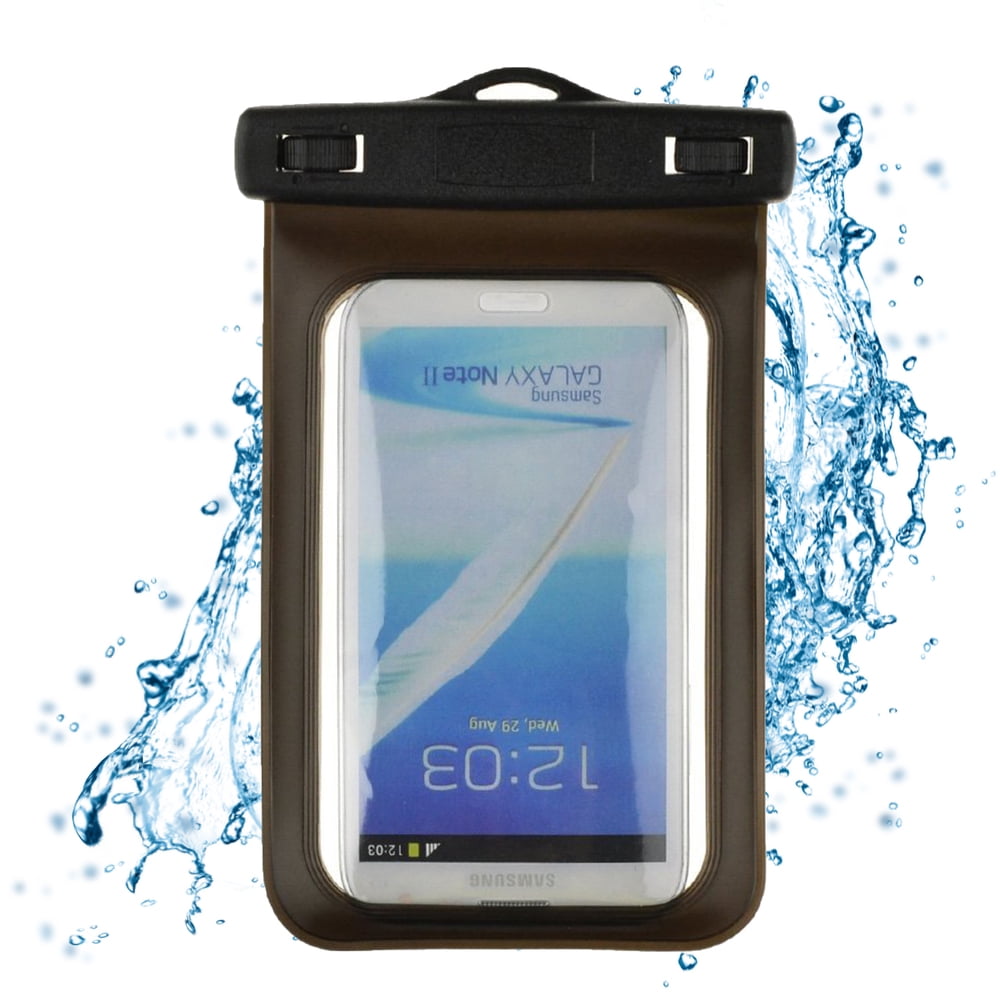 Waterproof Case Smartphone Dry Pouch (Black) w/ Neck Lanyard - Compatible w/ iPhone XR/XS/XS Max/X/8+ Galaxy S10+/S9+ Note 9/8 Pixel 3 XL Phones up to 6.5” Great for Swim Pool Beach Bath Travel