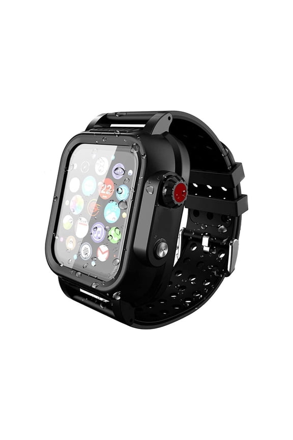Waterproof Case for 38mm Watch Series 3 and Series 2 with Built-in Screen Protector Full Body Shell Waterproof Shockproof Cover with Watch Band