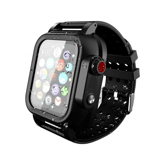 Waterproof Case for 38mm Watch Series 3 and Series 2 with Built-in Screen Protector Full Body Shell Waterproof Shockproof Cover with Watch Band