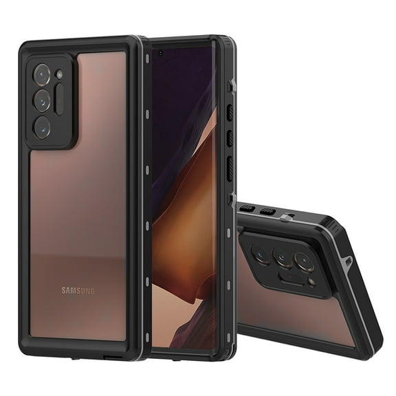 Waterproof Case for FOXDOCK Samsung Galaxy Note 20 Ultra IP68 Full Body Shockproof Underwater Cover Clear