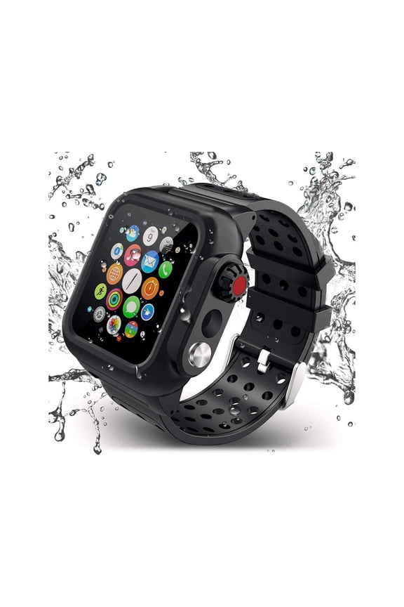 Waterproof Case for Watch Series 6/5/4 SE 44mm, IP68 Certified Waterproof Shockproof Full Body Protective Case with Built-in Screen Protector