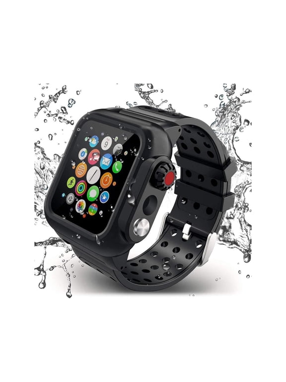 Waterproof Case for Watch Series 6/5/4 SE 44mm, IP68 Certified Waterproof Shockproof Full Body Protective Case with Built-in Screen Protector