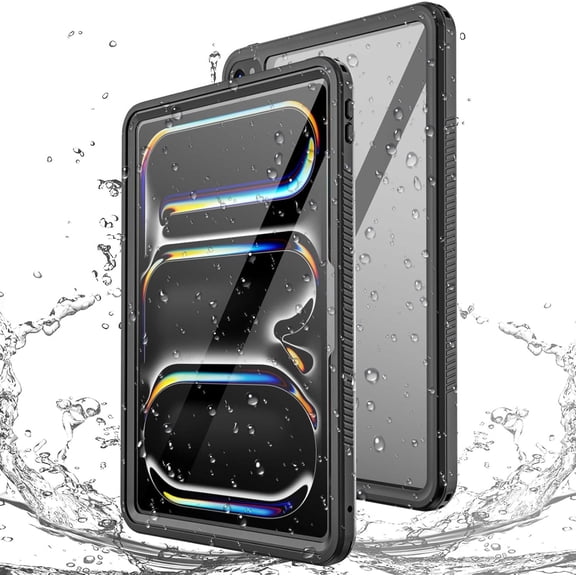 Waterproof Case for iPad Pro 13 inch 2024 M4, IP68 Waterproof Clear 360 Full-Body Ultra-Thin, Built-in Screen Protector, Shockproof Dust