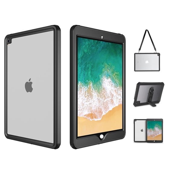 Waterproof Case for iPad Air 3 2019 / iPad Pro 10.5 inch 2017 Full Body Protection Shockproof Dustproof Protective Cover with Built in Screen Protector, Kickstand, Shoulder Strap