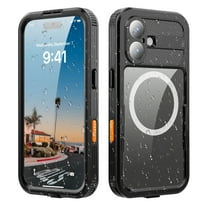 Waterproof Case for iPhone 17, Built-in Screen Protector, Magnetic Shockproof Rugged [Military Drop Proof] [IP68 Underwater] Heavy Duty Protection Case, Black