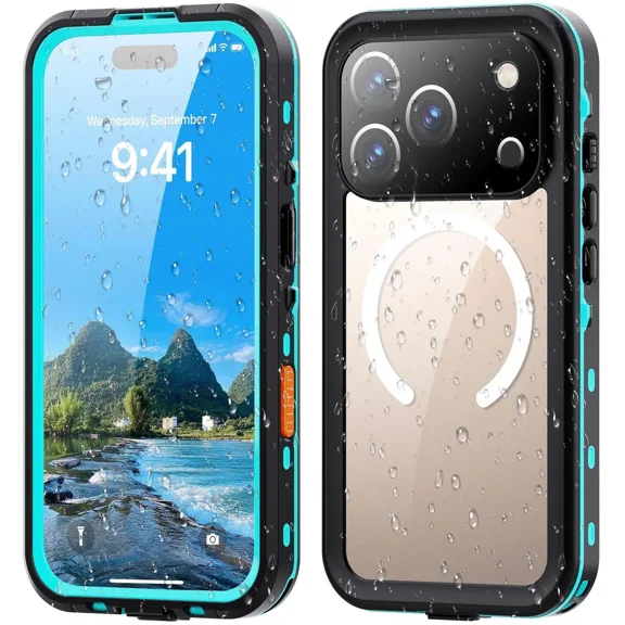 Waterproof Case for iPhone 17 Pro [Built-in Screen Protector & Camera Protector][Compatible with MagSafe][Full Body Shockproof][IP68 Waterproof][Dustproof] Phone Case 6.3"