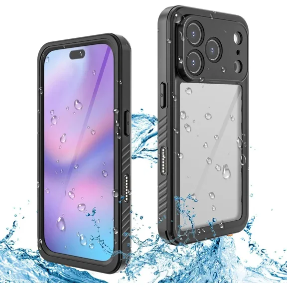 Waterproof Case for iPhone 17 Pro with Camera Control Capture Button, Built-in Screen Protector [IP68 Underwater][Military Dropproof] Full Body Shockprooof Phone Cover