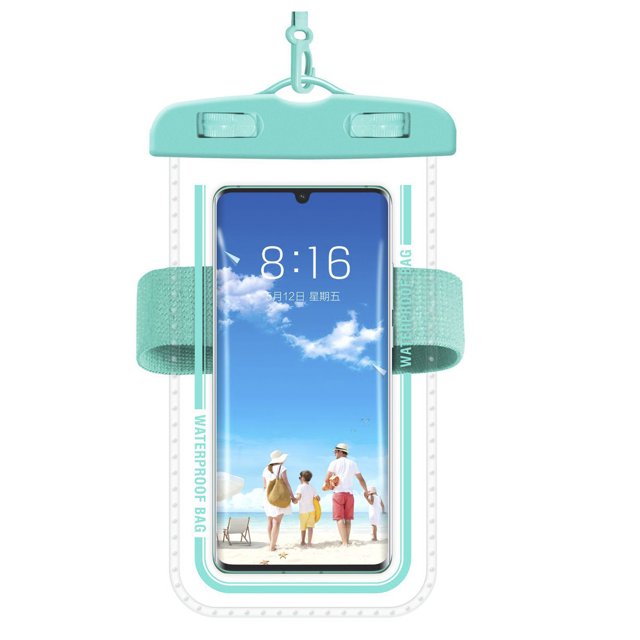 Waterproof Cell Phone Pouch with Lanyard&Arm Strap, Universal Water