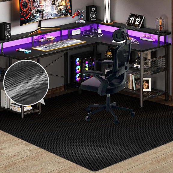 Waterproof Chair Mat for Hardwood, Office Chair Mat for Rolling Chair, Desk Mat for Hardwood Floor, Floor Mat for Home Office, Anti-Slip PVC Floor Protector for Gaming Room